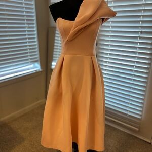 Elegant Peach Midi Dress